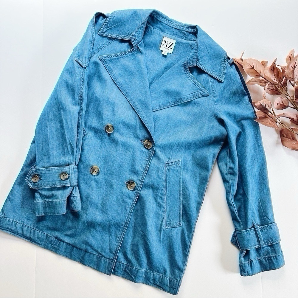 NEW Nic + Zoe Denim Femme Trench Coat - Picture 5 of 11